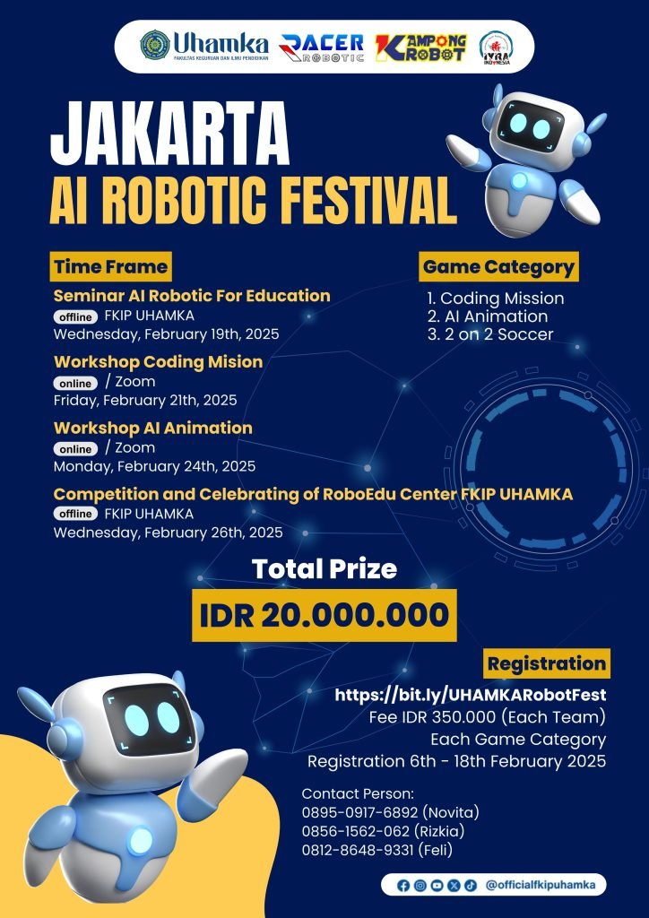 Poster Lomba Jakarta AI Robotic Festival 2025